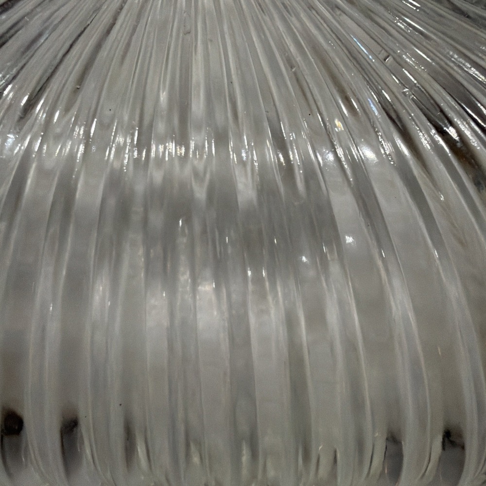 Vtg Oven-proof Ribbed Casserole Dish Rectangle 14x8" MCM Vtg Pressed Glass GW996 - Picture 8 of 10